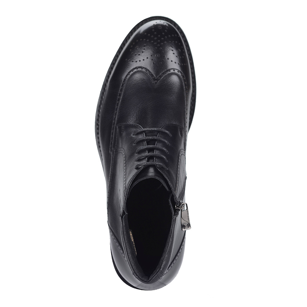 Черные брогированные ботинки RESPECT PREMIUM