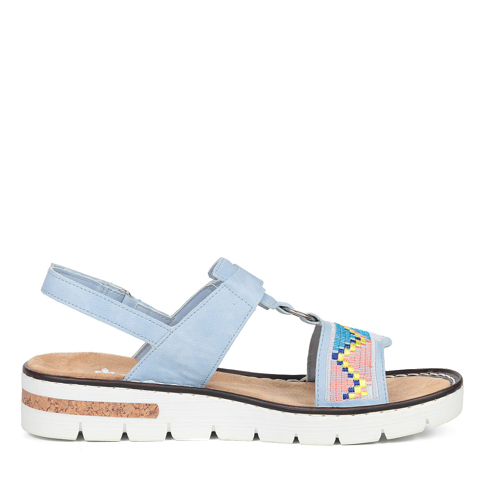 Голубые сандалии с декором Rieker