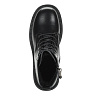 Черные ботинки на шнуровке из кожи на подкладки из натуральной шерсти на утолщенной подошве