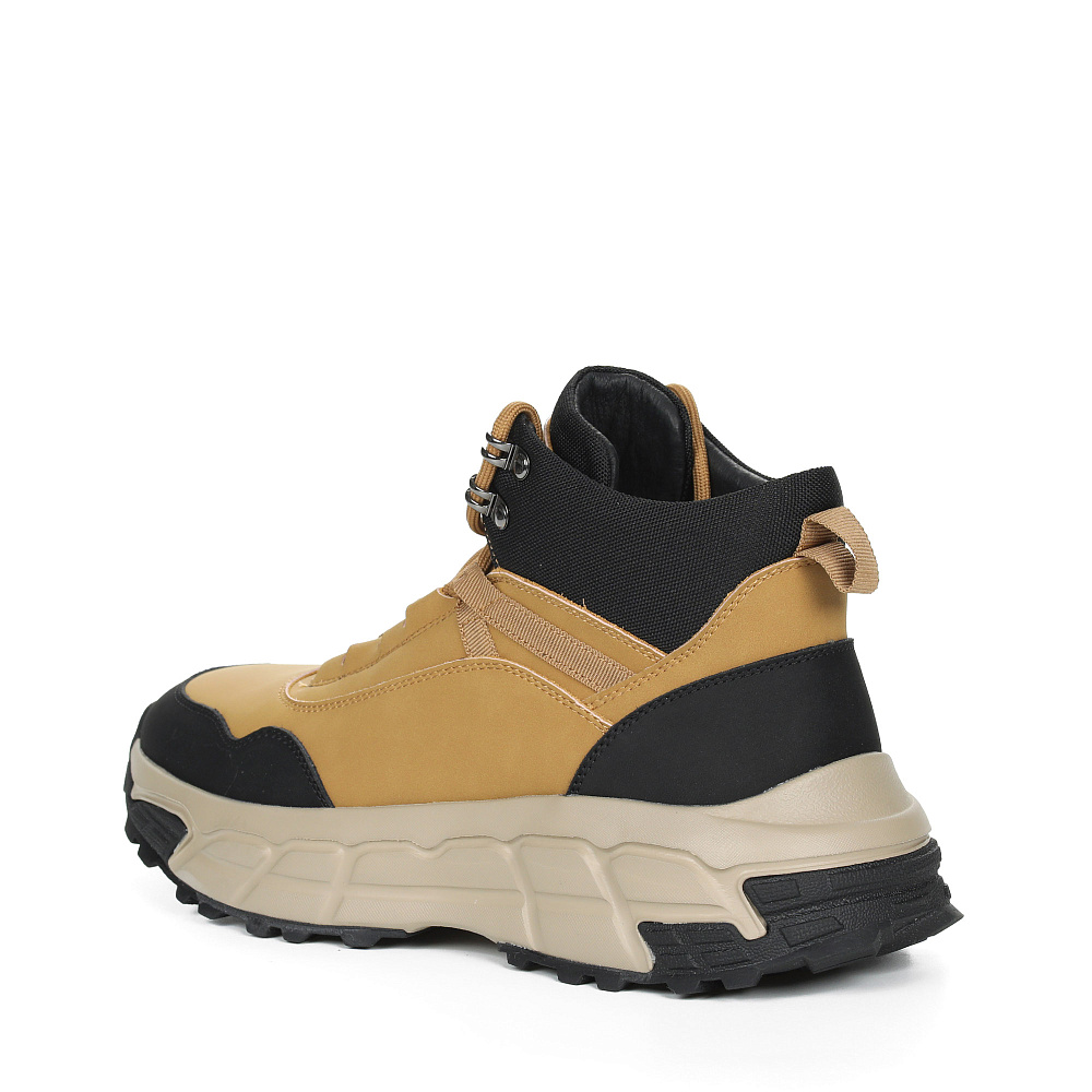 Бежево-черные ботинки из кожи Respect