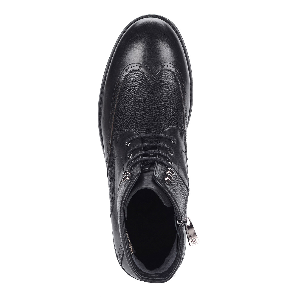 Черные ботинки из кожи на шерсти Respect