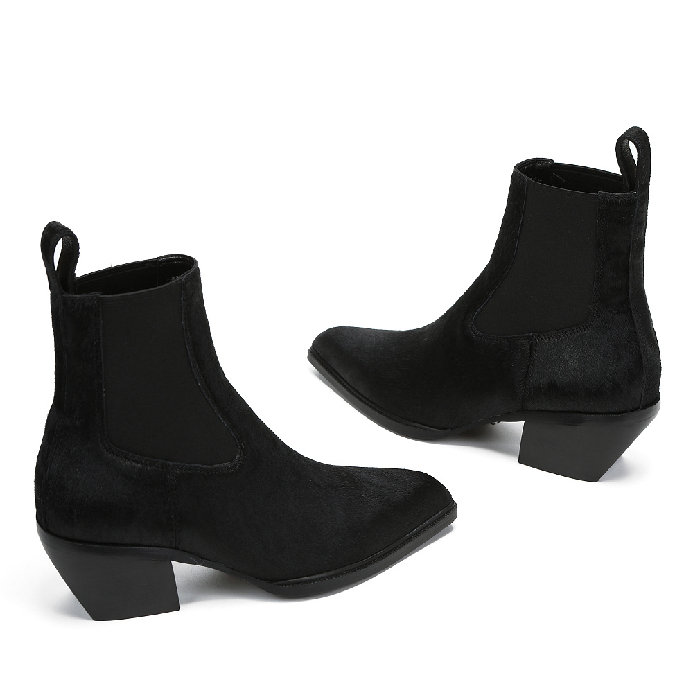 Черные ботильоны челси из кожи RESPECT PREMIUM