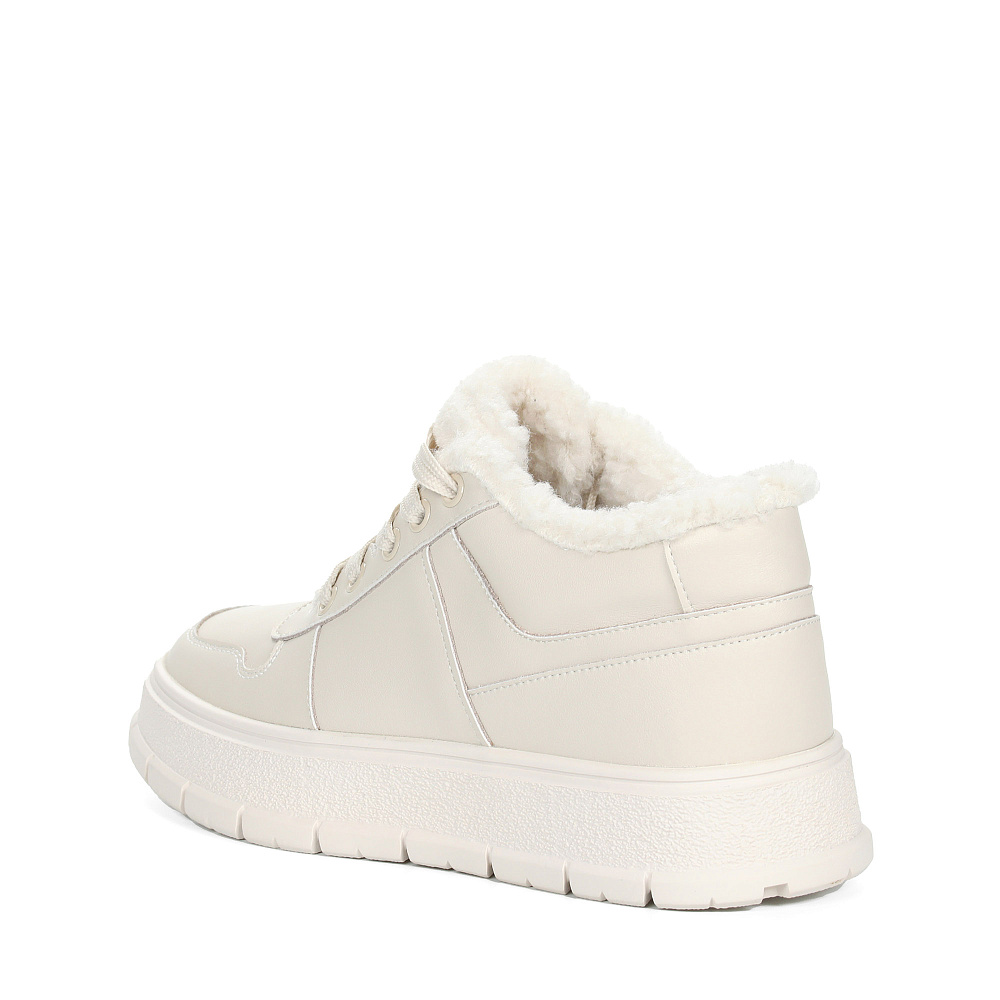 Утепленные кеды из кожи рисового цвета RSP LAB