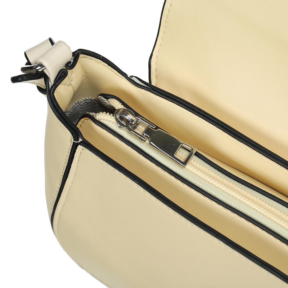 Желто-бежевая сумка из экокожи Respect