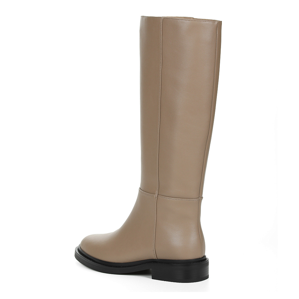 Бежевые сапоги из кожи на подкладке из текстиля Respect