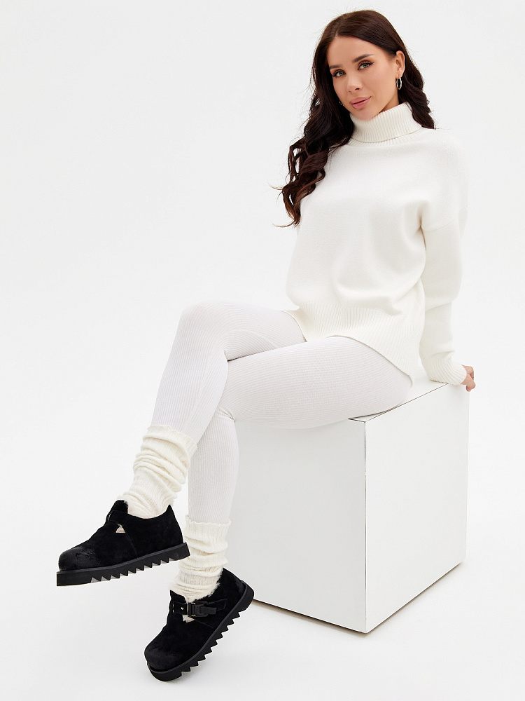 Черные утепленные полуботинки из бархатистого велюра Respect