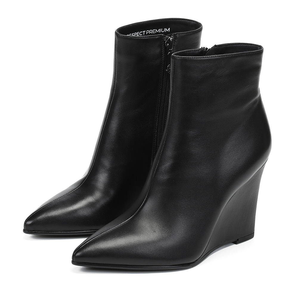 Черные ботильоны из кожи RESPECT PREMIUM