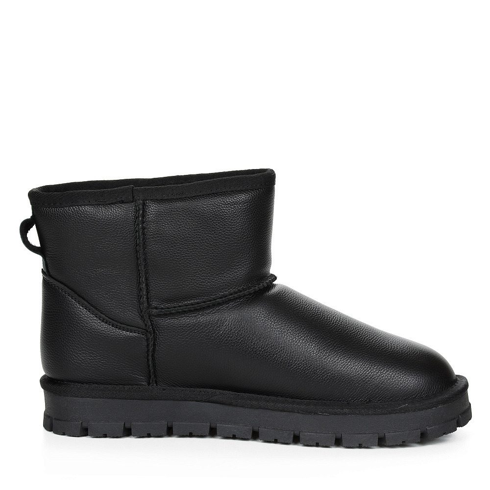 Черные угги из гладкой кожи Respect