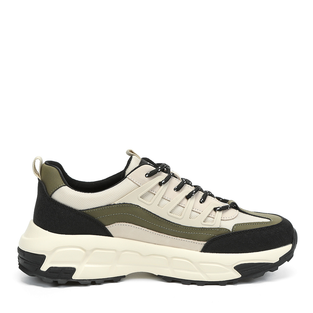 Бежевые кроссовки из текстиля и кожи RSP LAB