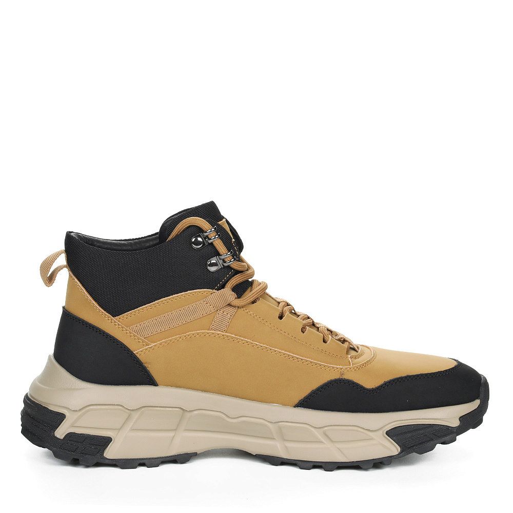 Бежево-черные ботинки из кожи Respect