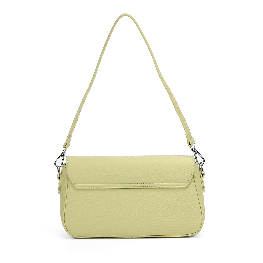 Желтая сумка мессенджер из экокожи Portofiano