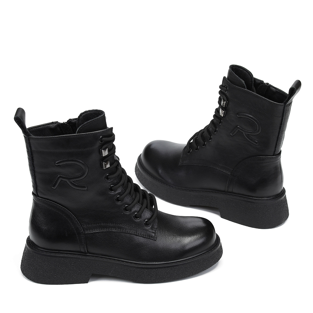 Черные ботинки из кожи Respect