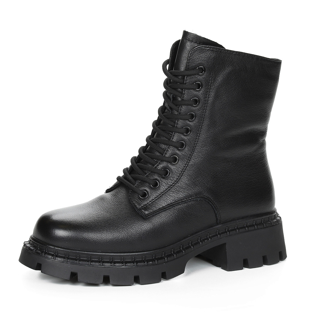 Черные зимние ботинки из кожи Respect