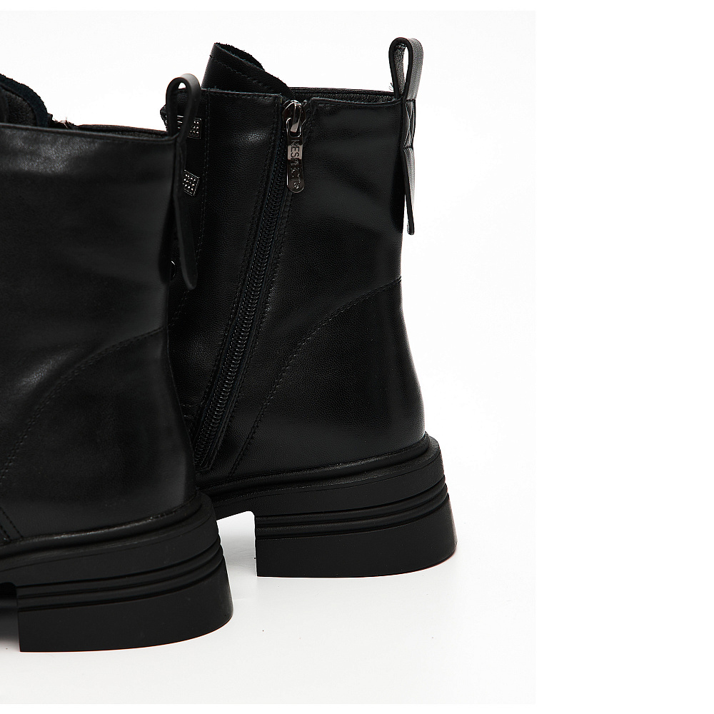 Черные зимние ботинки из кожи Respect