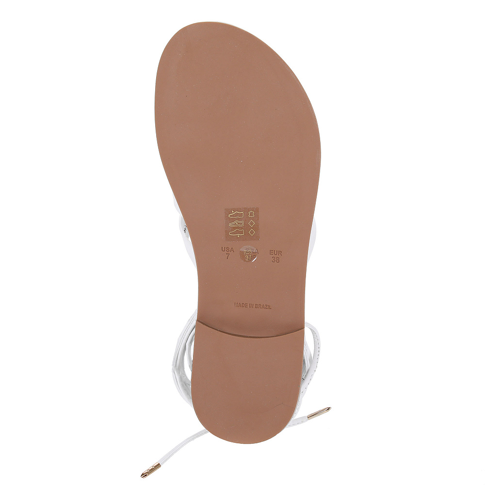 Белые сандалии из кожи Respect