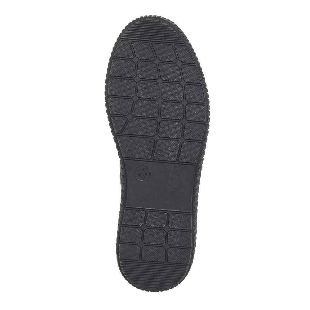 Черные кеды из кожи на подкладке из текстиля Jana