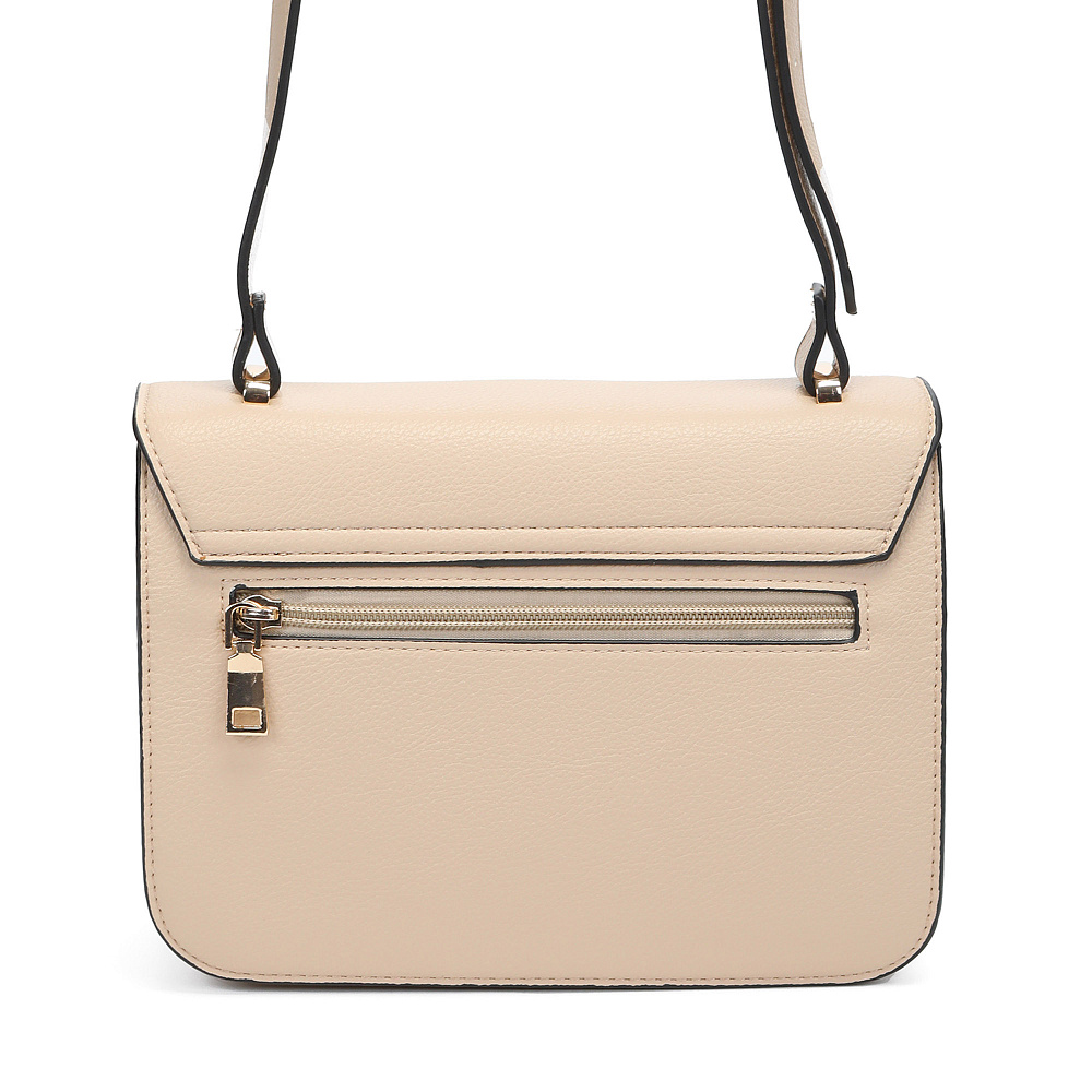 Бежевая сумка мессенджер из экокожи Respect