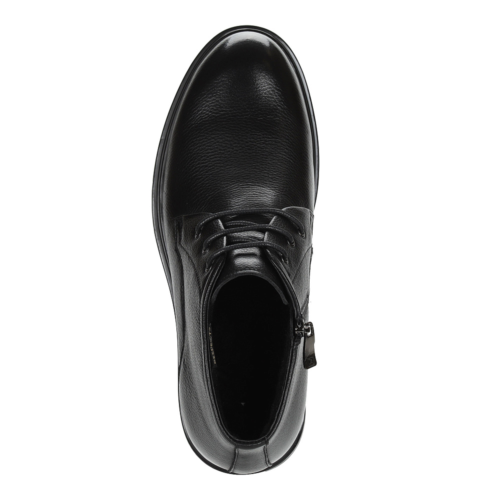 Черные утепленные ботинки из кожи Respect