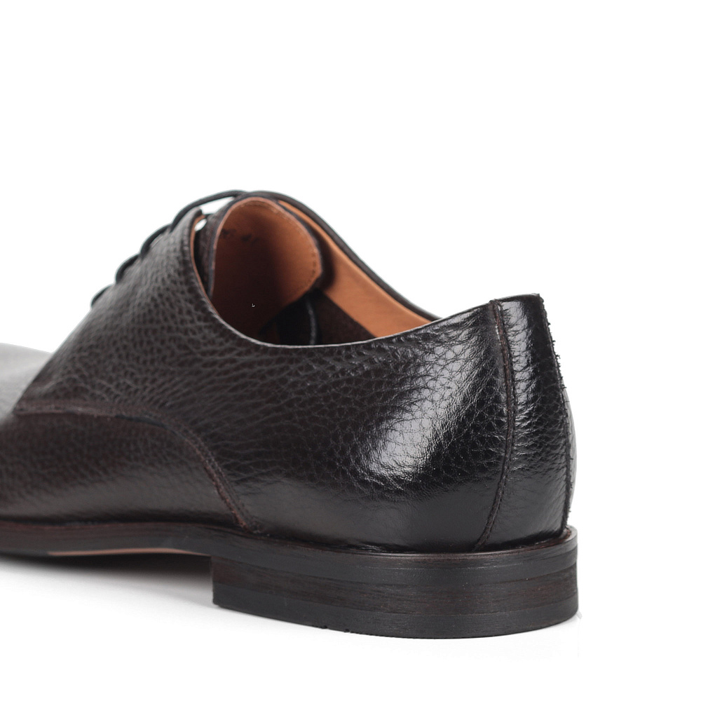 Коричневые полуботинки из кожи на шнуровке Respect