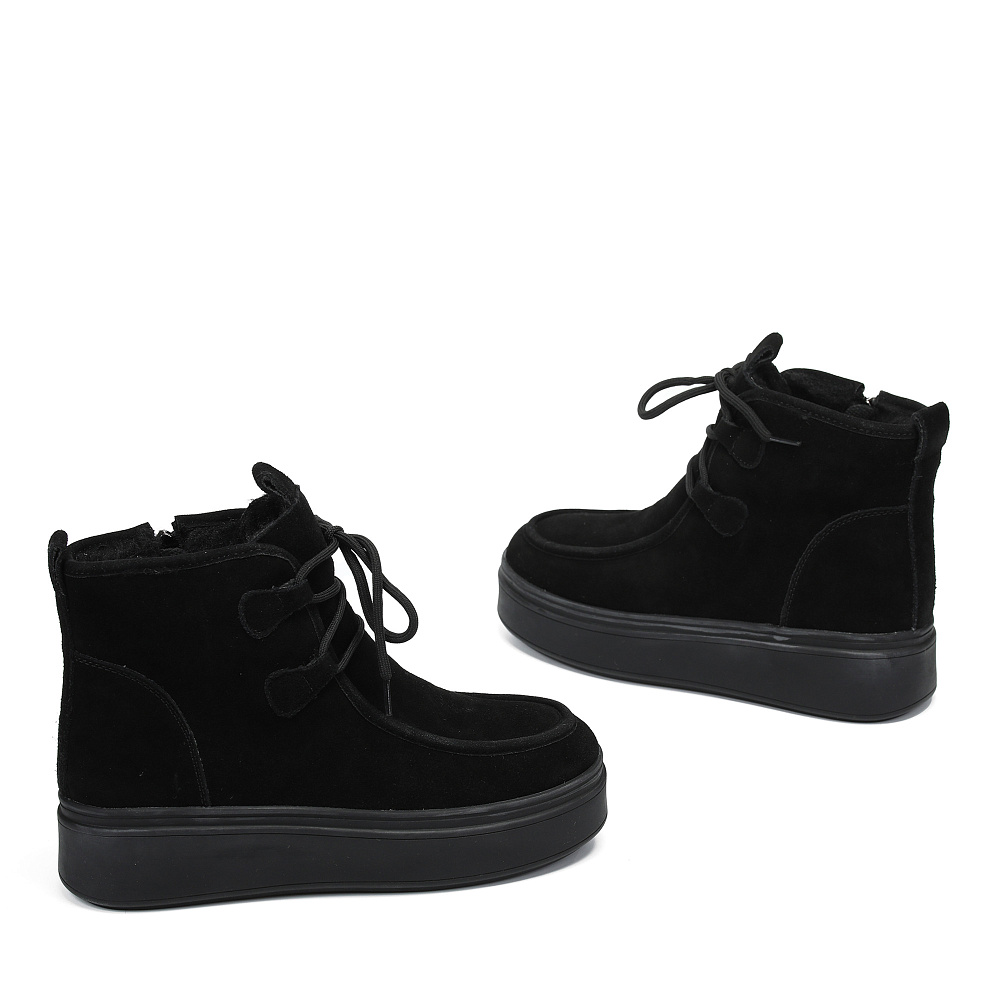 Черные угги из бархатистого велюра Respect