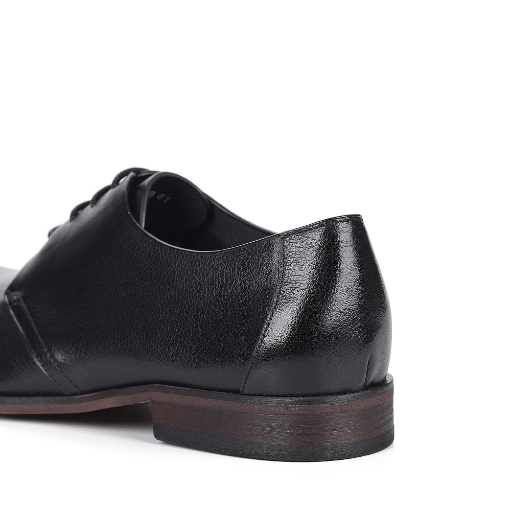 Черные полуботинки из кожи на шнуровке Respect