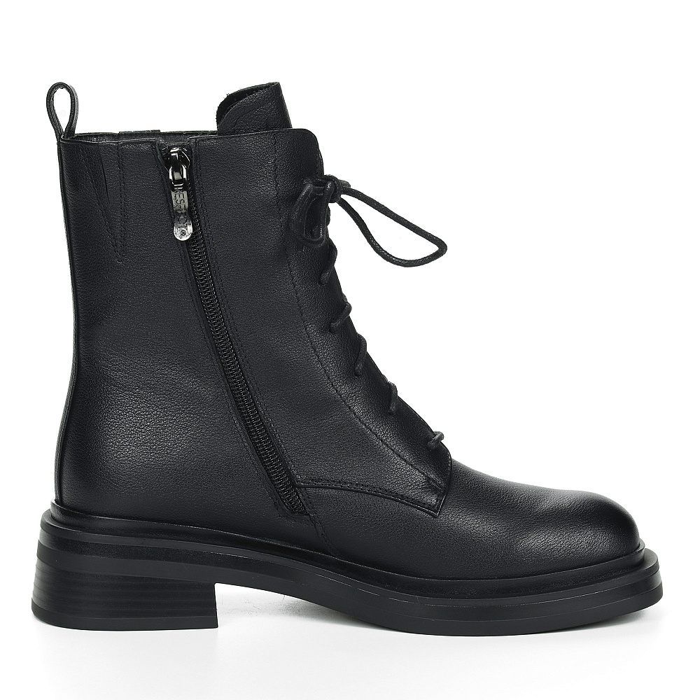 Черные ботинки из гладкой кожи Respect