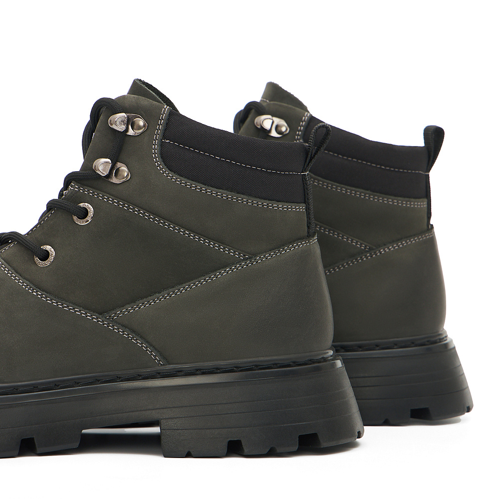 Серые ботинки из нубука Respect