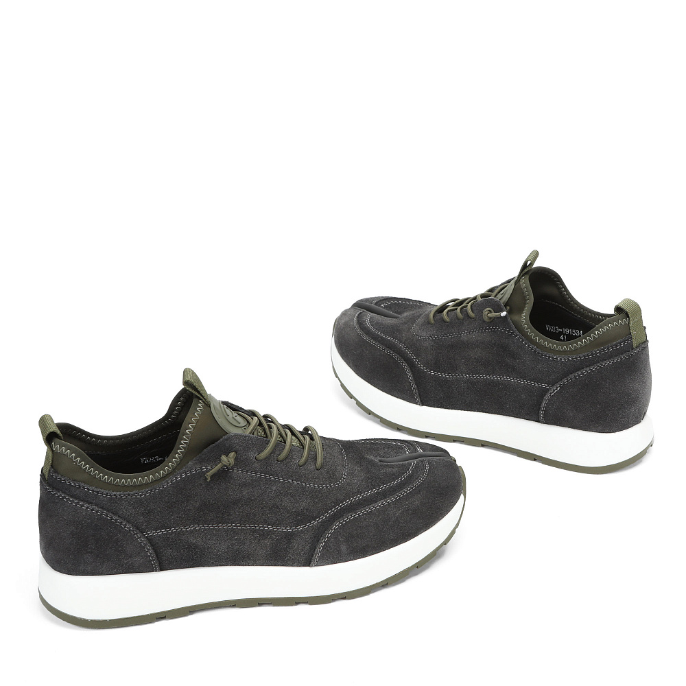 Серые кроссовки из бархатистого велюра RSP LAB