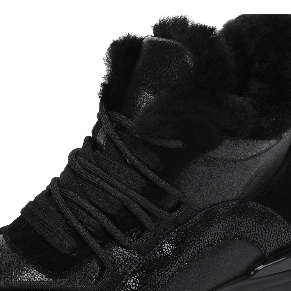 Черные зимние кроссовки из кожи RSP LAB