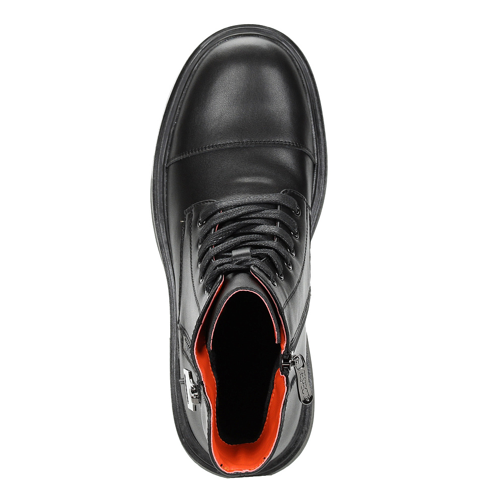 Черные ботинки из кожи Respect