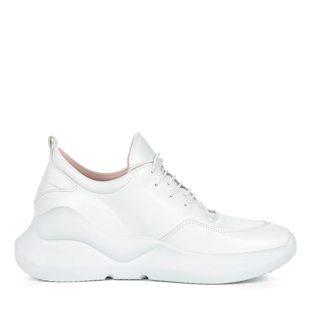 Белые кроссовки из кожи на подкладке из натуральной кожи Respect