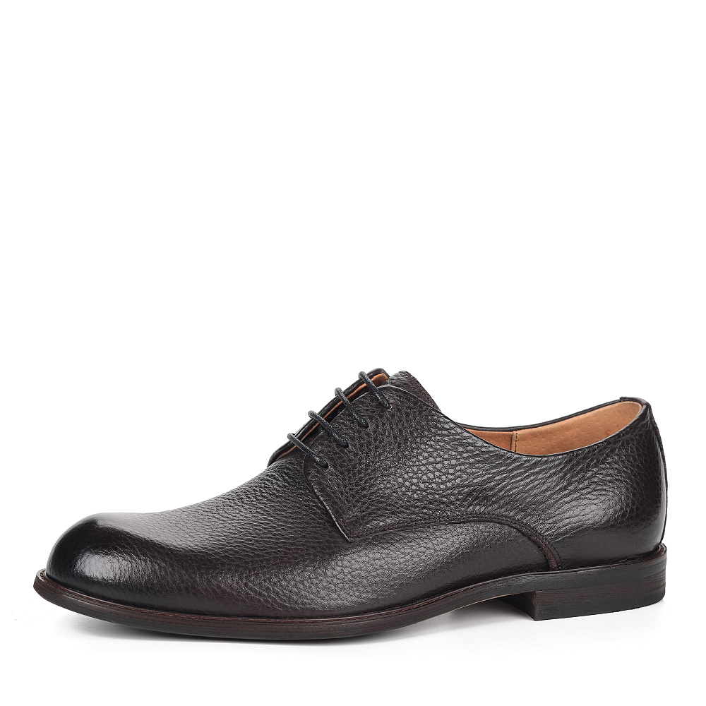 Коричневые полуботинки из кожи на шнуровке Respect