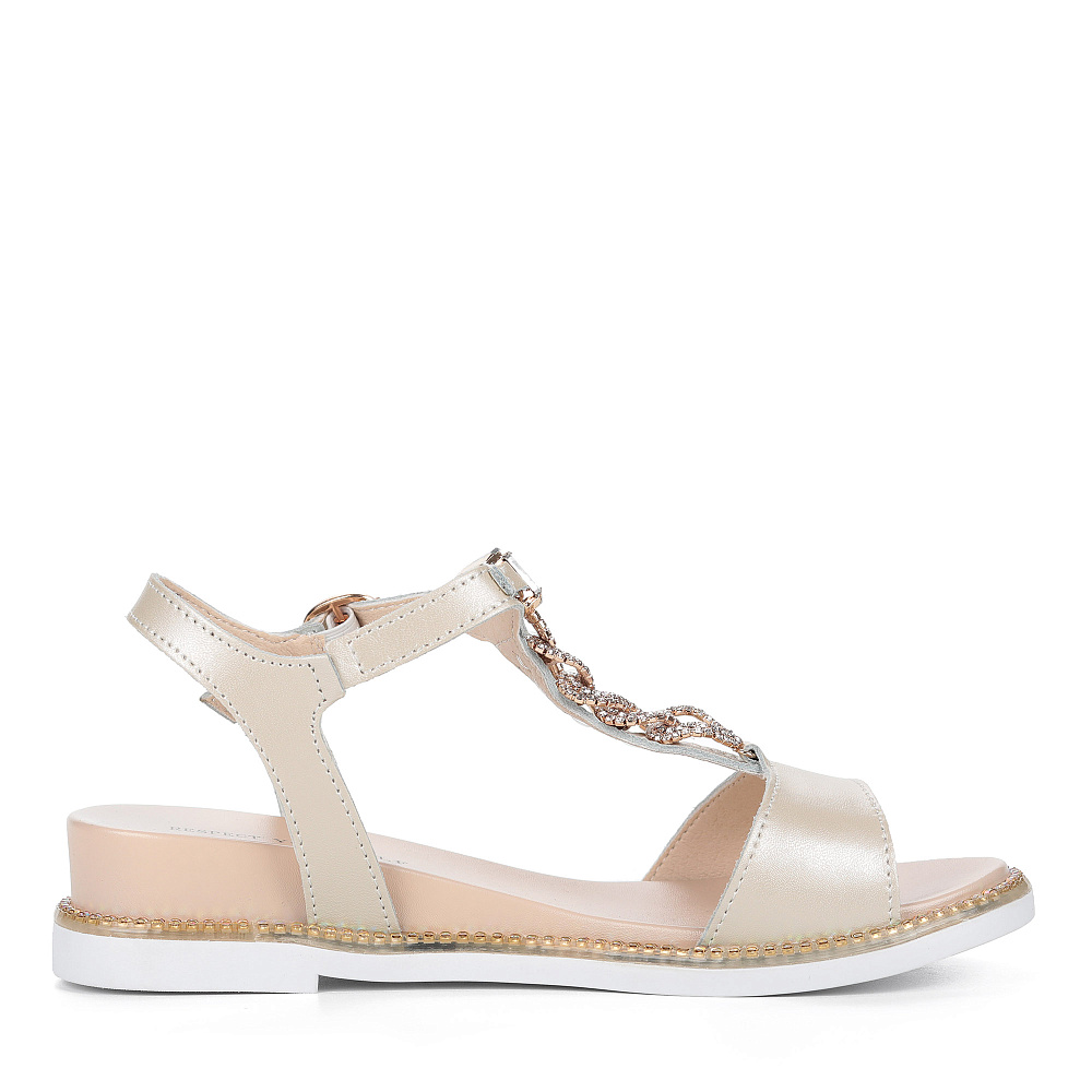 Серебряные сандалии из кожи Respect