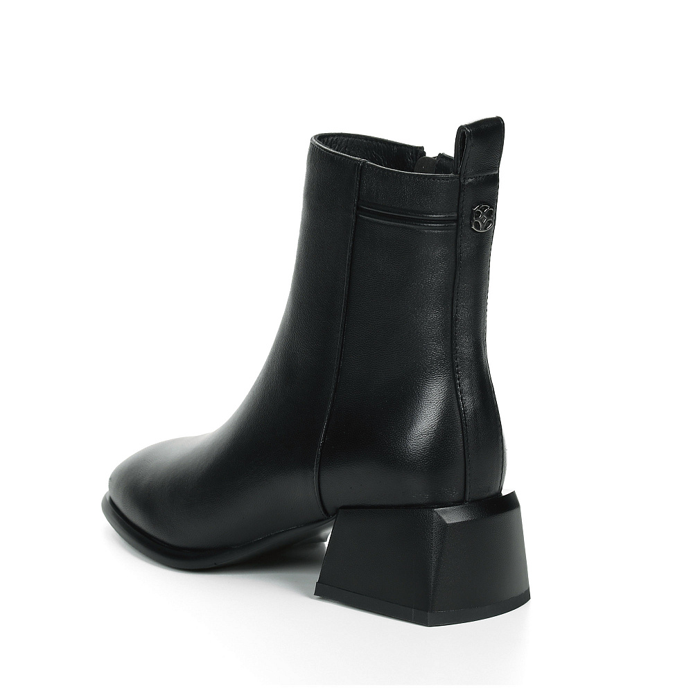 Черные ботильоны из гладкой кожи Respect