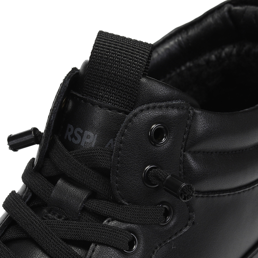 Черные зимние кеды из кожи RSP LAB