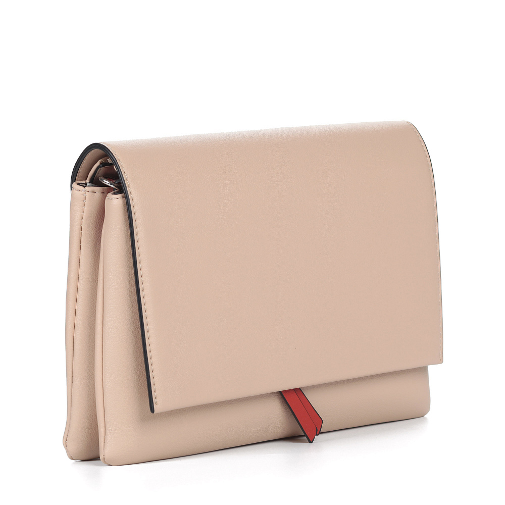 Бежевая сумка мессенджер из экокожи Portofiano