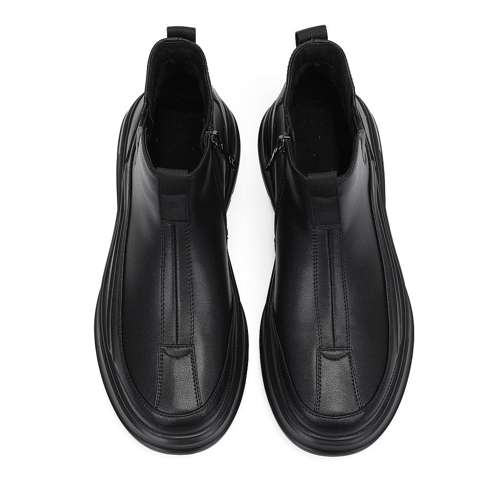 Черные ботинки из кожи Respect