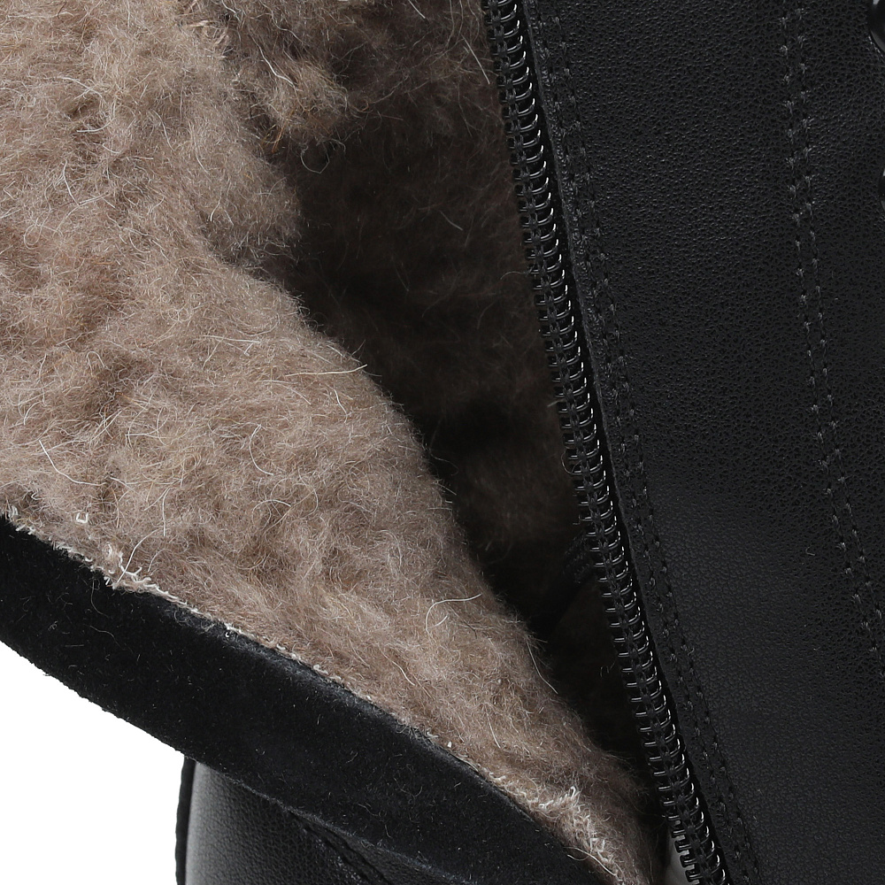 Черные зимние ботинки из кожи Respect