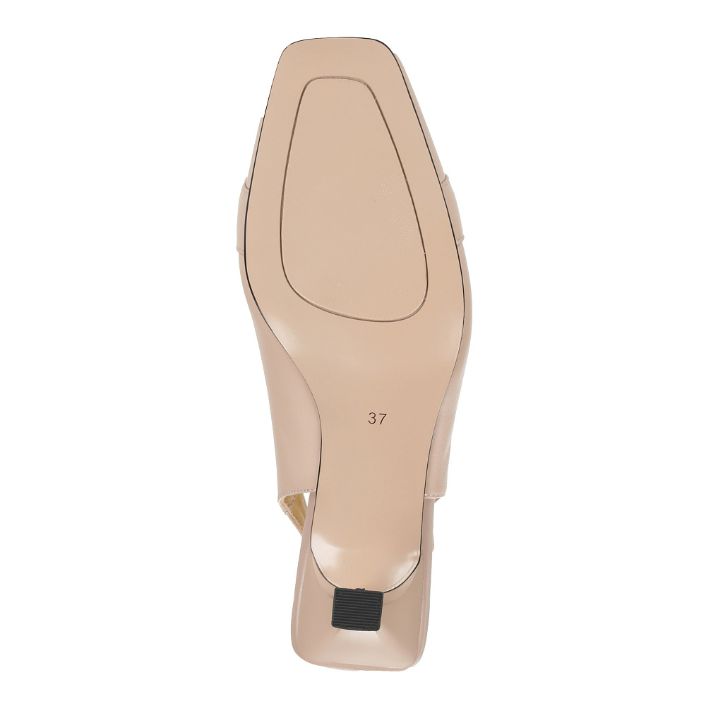 Бежевые открытые туфли с декором из кожи Respect