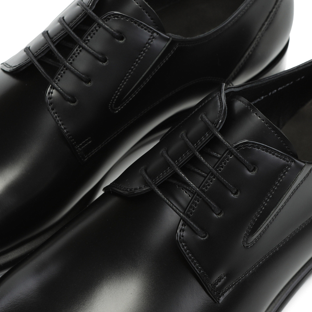 Черные полуботинки дерби из гладкой кожи RESPECT PREMIUM