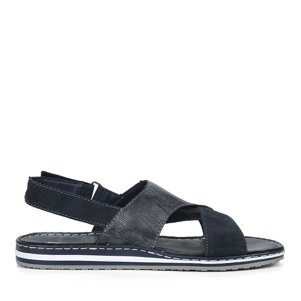 Синие сандалии из комбинированных материалов Rieker