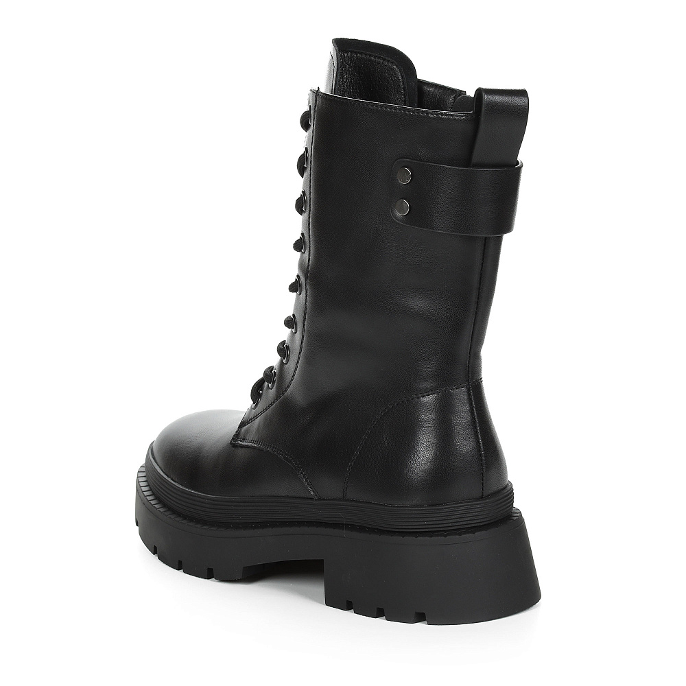 Черные утепленные ботинки из кожи Respect