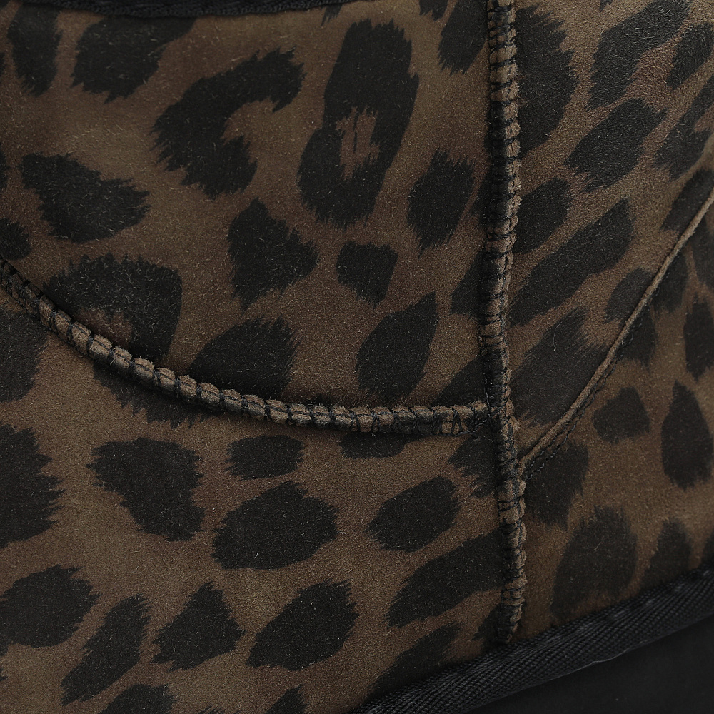 Угги из велюра с леопардовым принтом Respect