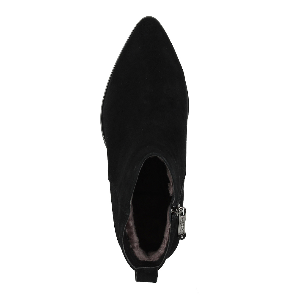 Черные зимние ботильоны из Натурального велюра Respect