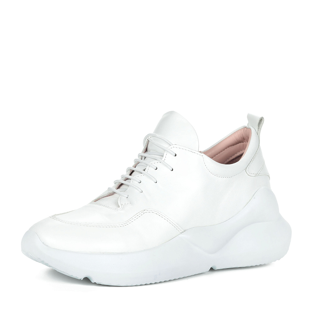 Белые кроссовки из кожи на подкладке из натуральной кожи Respect