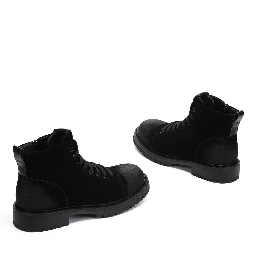 Черные зимние ботинки из бархатистого велюра RESPECT PREMIUM