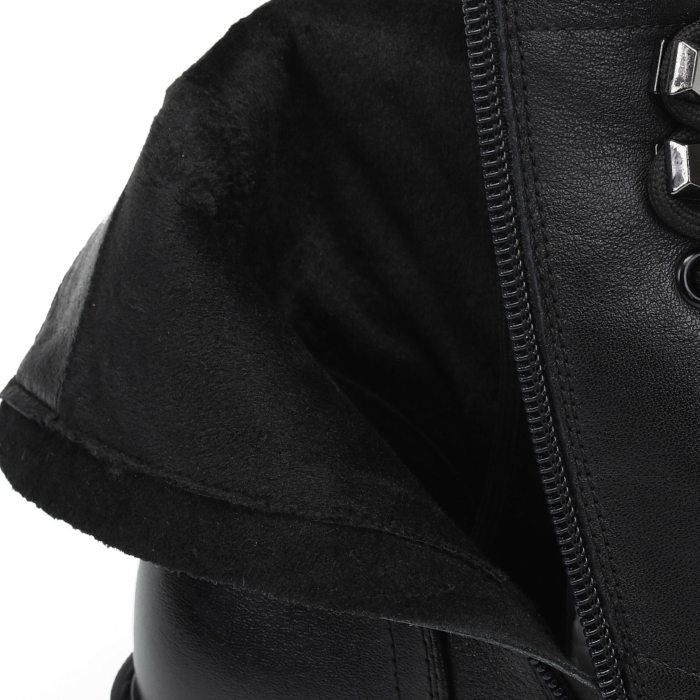 Черные ботинки из кожи Respect