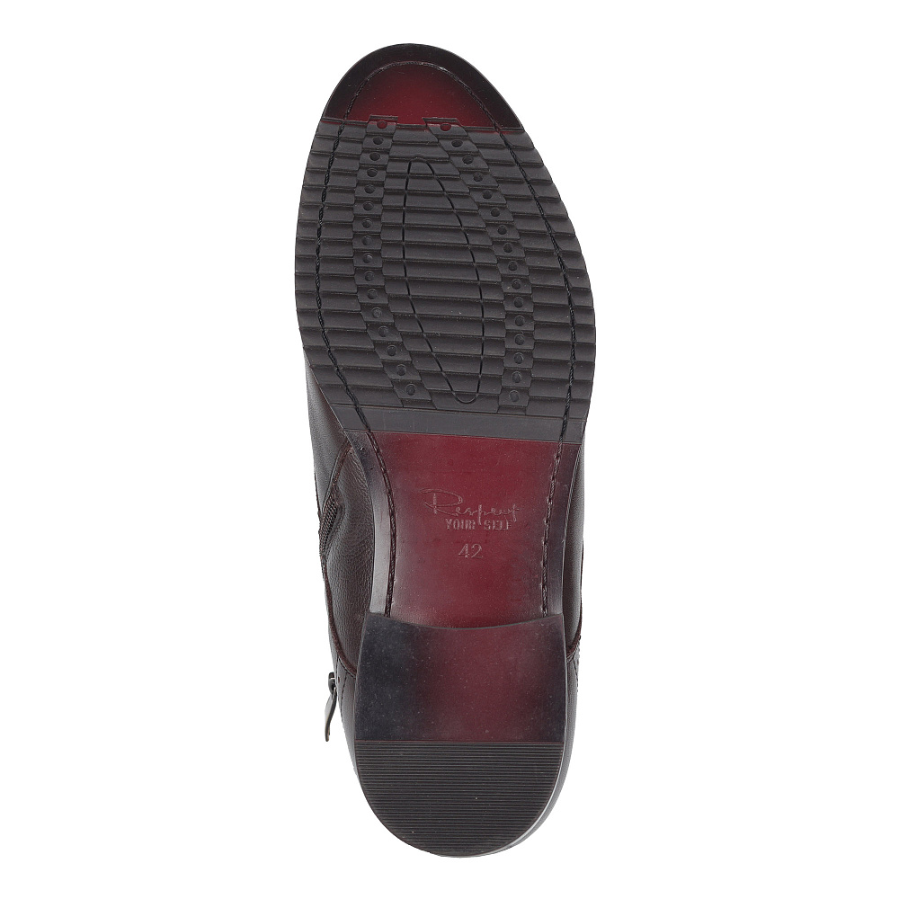 Коричневые ботинки из кожи на шнуровке Respect