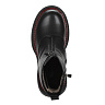 Черные ботинки из кожи на молнии на подкладке из натуральной шерсти на тракторной подошве