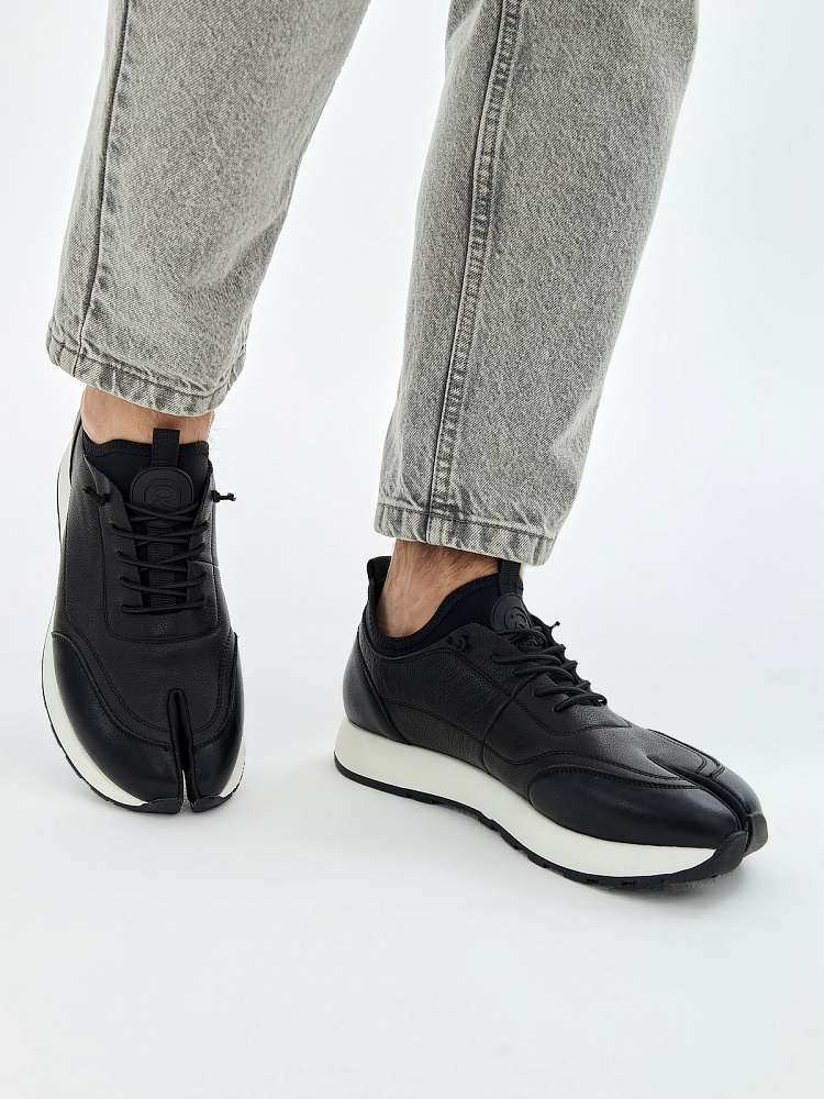 Белые кроссовки из гладкой кожи RSP LAB